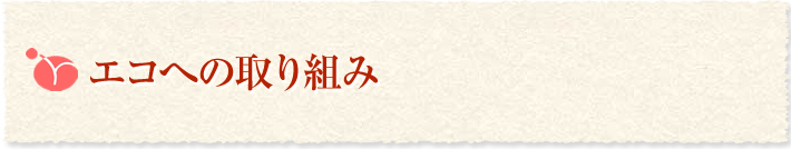 エコへの取り組み